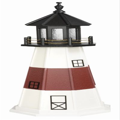 Furniture Barn USA 4' Montauk Replica Poly Lighthouse, Standard Lighting
