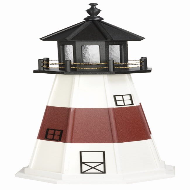 Furniture Barn USA 4' Montauk Replica Poly Lighthouse, Standard Lighting