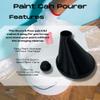 Store & Pour Paint Can Pourer - Fits Quart-Sized Paint Cans - Removable Rubber Stopper Top to Store Quart Cans After Use view 2