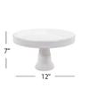 Simple Elements Rustic Wood Decorative Tray Stand | Rustic Farmhouse Kitchen Dcor & Home Decor | Fruit, Pastries, Toiletries, and Decorative Accents | 12" W x 7" H | White view 2