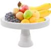 Simple Elements Rustic Wood Decorative Tray Stand | Rustic Farmhouse Kitchen Dcor & Home Decor | Fruit, Pastries, Toiletries, and Decorative Accents | 12" W x 7" H | White view 3