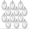 12 Pack 100mm 4" White Glitter Ball Ornament with Wire view 1