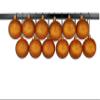 12 Pack 100mm 4" Orange Glitter Ball Ornament with Wire view 1