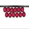 12 Pack 100mm 4" Burgundy Glitter Ball Ornament with Wire view 1