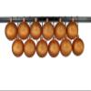 12 Pack 100mm 4" Copper Glitter Ball Ornament with Wire view 1
