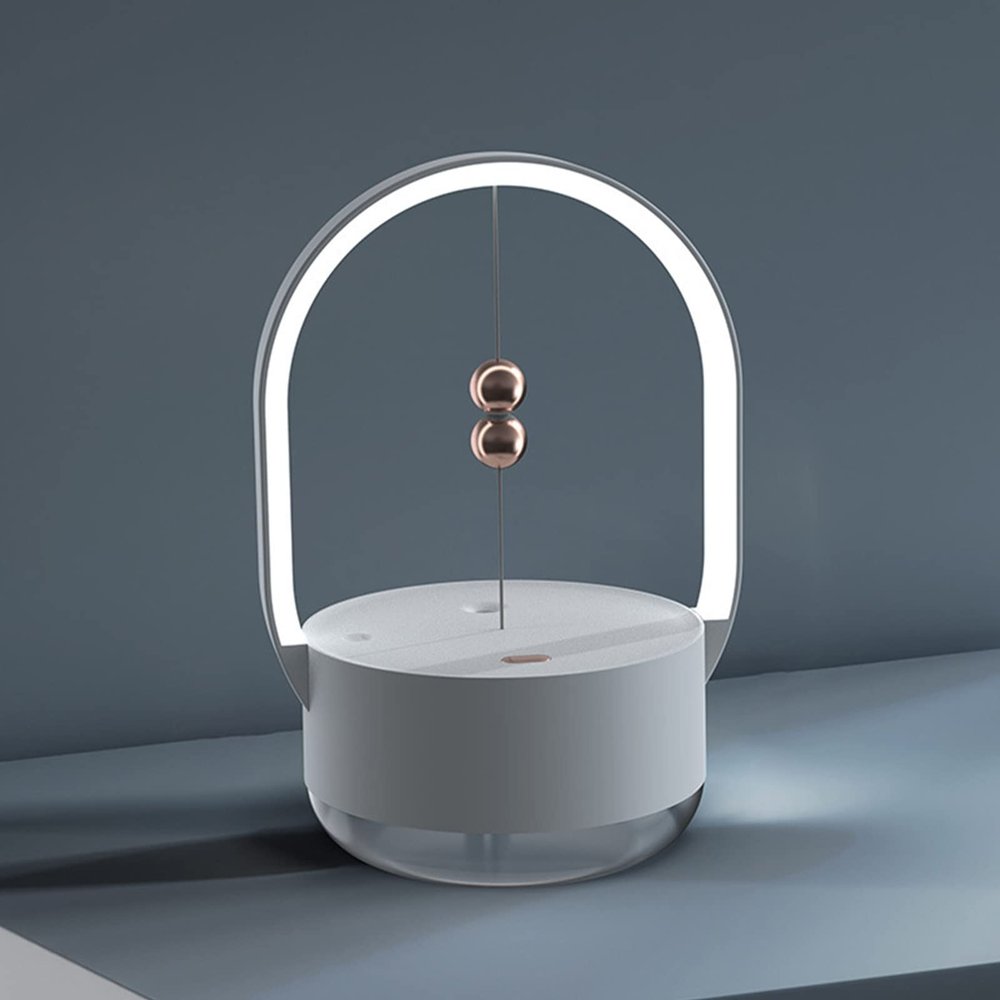 Mini humidifier,Portable Small Desk lamp humidifier,Household Office Desk humidifier,350ml Small Cold Fog humidifier,Ultra-Quiet,Small Night Light. (Color : Blue, Size : 11.51322cm/4.558.6in)