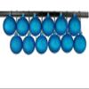 12 Pack 100mm 4" Aqua Glitter Ball Ornament with Wire view 1