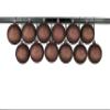 12 Pack 100mm 4" Brown Glitter Ball Ornament with Wire view 1