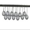 12 Pack 80mm 3" Silver Glitter Ball Ornament with Wire view 1