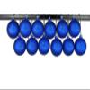 12 Pack 100mm 4" Blue Glitter Ball Ornament with Wire view 1