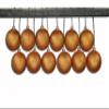 12 Pack 80mm 3" Copper Glitter Ball Ornament with Wire view 1