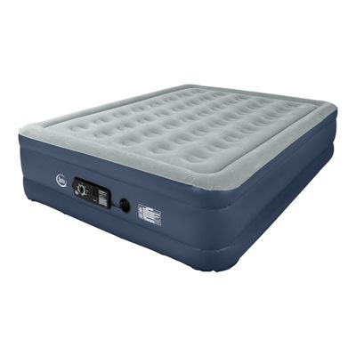 Serta Raised Air Mattress with Never Flat Pump | Size: Queen 18" | Luxury Inflatable Mattress with Built in Air Pump to Ensure a Good Nights Rest | Heavy Duty Blow Up Mattress with Self Inflating Pump