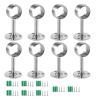 8PCS Stainless Steel Closet Pole Heavy Duty Hanging Rod Wardrobe Rail Holder with Screws for Ceiling Wardrobe Bracket Shower(66-19mm) view 1