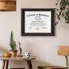 DOAI ART Diploma Frame 14 x 17 with Mat Solid Wood Display Document/Certificate 16x20 without Mat and Picture 17x14 with Black Over Gold Mat | Wall Hangers,New Zealand Cypress,HD Glass,Mahogany view 3