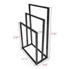 3 Tiers Black Metal Towel Rack,Freestanding Towel Holder for Bathroom view 3