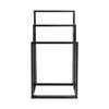 3 Tiers Black Metal Towel Rack,Freestanding Towel Holder for Bathroom view 4