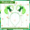 WILLBOND 6 Pcs Pom Pom Headbands Tinsel Wrapped Crazy Headwear Hair Accessories for Spirit Week Carnival Bachelorette(Green) view 2