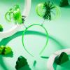WILLBOND 6 Pcs Pom Pom Headbands Tinsel Wrapped Crazy Headwear Hair Accessories for Spirit Week Carnival Bachelorette(Green) view 4