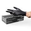 LANON 6-mil Black Nitrile Disposable Gloves, Food-Safe, Powder-Free, Heavy-Duty, Textured Fingertips, Latex-Free, Large view 1
