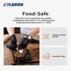 LANON 6-mil Black Nitrile Disposable Gloves, Food-Safe, Powder-Free, Heavy-Duty, Textured Fingertips, Latex-Free, Large view 4
