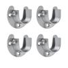 25mm Stainless Steel Closet Pole Sockets, Heavy Duty Closet Rod End Supports Flange Rod Holder U Shaped for Wardrobe Shower Curtain 4PCS view 1