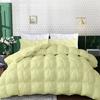 3 Pcs Comforter Set 500 GSM 100% Egyptian Cotton Down Alternative All Season Insert for Cold Weather, Sleeper Baffle Box Pinch Pleated Pin Tuck Comforter Set Oversized Queen- Aqua Quilted Set view 1