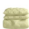 3 Pcs Comforter Set 500 GSM 100% Egyptian Cotton Down Alternative All Season Insert for Cold Weather, Sleeper Baffle Box Pinch Pleated Pin Tuck Comforter Set Oversized Queen- Aqua Quilted Set view 3