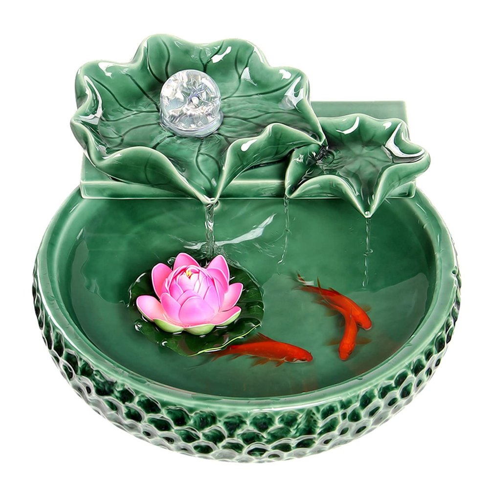 jinyi2016SHOP Tabletop Fountains Tabletop Water Fountain Zen Meditation Indoor Waterfall Fountain Desktop Fountain for Home Office Decor 7 Inch High Fountain Decoration
