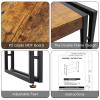 HCHQHS 3-Tier Rustic Wood and Metal Industrial Bookcase - 40in, for Home Office, Bedroom, Kitchen, Bathroom view 4