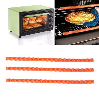 Oven Rack Cover,3PCS Silicone Heat Oven Rack Prevent Hands Arms Against Burns orange Oven Rack Microwave Oven Accessories