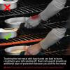 Oven Rack Cover,3PCS Silicone Heat Oven Rack Prevent Hands Arms Against Burns orange Oven Rack Microwave Oven Accessories view 4