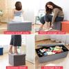 ZAIHW 191212 Inch Organizer Storage Bench Small Folding Cube Foot Stool,Storage Foot Rest for Chair with Large Space,end of Bed Storage Seat Maximum Load 150 Kg Well-Designed for Home view 4