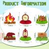 12 Pieces Camping Honeycomb Centerpieces Camping Decorations Party Supplies Campfire Table Centerpieces Adventure Cake Toppers Bears Tent 3D Photo Props Decorations view 2
