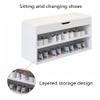ZAIHW Shoe Rack Bench Storage 2 Tier,moderno White Shoe Cabinet with Seat Cushion Hallway Bedroom Living Room Furniture,Made of Man-Made Board,Strong and Durable,403045cm view 4