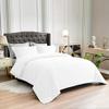 100% Cotton 4 Piece Button Closure Duvet Set 18" Deep Pocket, 800 Thread Count Cooling Comforter Cover Set, Soft Sateen Weave California King Size White Duvet Cover Set view 1