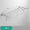 ZTBH Bathroom Hardware Sets Bathroom Hardware Set, Corner Shelf, Towel Rack, Toilet Brush Holder Bathroom Hardware Towel Set (Color : Towel Rack 50cm) view 2