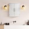 Teamson Home Newport Removable Wall Cabinet with Double Doors- White view 2