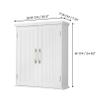 Teamson Home Newport Removable Wall Cabinet with Double Doors- White view 3