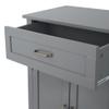 Teamson Home Mercer Mid Century Modern Wooden Floor Cabinet, Gray view 4