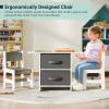 Costzon Kids Table and Chair Set, Wood Activity Table w/Toy Storage Baskets, Jigsaw Puzzle for Arts, Crafts, Reading, Children Playset Furniture for Preschool, Playroom, Toddler Table & Chair Set view 4