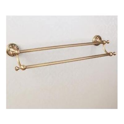 ZTBH Bathroom Hardware Sets Bathroom Bath Hardware Sets, Towel Rack, Paper Holder Bathroom Hardware Towel Set (Color : Double Towel bar)