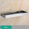 ZTBH Bathroom Hardware Sets Bathroom Hardware Set, Corner Shelf, Towel Rack, Toilet Brush Holder Bathroom Hardware Towel Set (Color : Bath Shelf 40cm) view 2