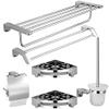 ZTBH Bathroom Hardware Sets Bathroom Hardware Set, Corner Shelf, Towel Rack, Toilet Brush Holder Bathroom Hardware Towel Set (Color : Bath Shelf 40cm) view 3