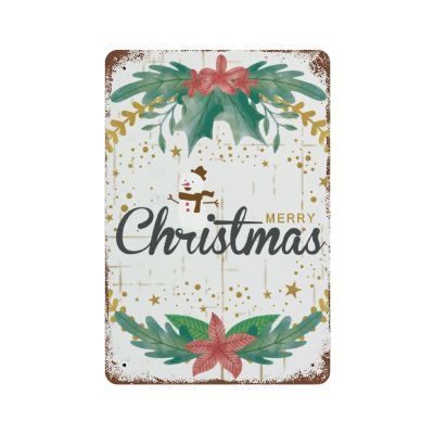 ArogGeld Merry Christmas Metal Sign Christmas Believe Signs Vintage Metal Signs Novelty Metal Plate Winter Christmas Wall Decor Aluminum Signs for Home Kitchen Garden Bar Cafe