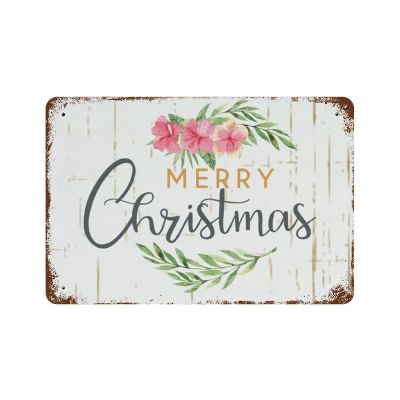 ArogGeld Merry Christmas Metal Sign Christmas Believe Signs Vintage Metal Signs Novelty Metal Plate Winter Christmas Wall Decor Aluminum Signs for Home Kitchen Garden Bar Cafe