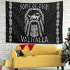Viking Odin Tapestry Large 60 * 50 Ines Nordic Mythology Mystery Rune Aesthetics Gothic Wall Hanging for Living Room Bedroom Dormitory Digital Printing Home Decoration view 1