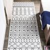 JONATHAN Y Tribal Bohemian Indoor Outdoor Runner Rug 2X10 Ivory/Black, Kafel for Backyard, Patio, Porch, Easy-Cleaning, High Traffic, Pet-Friendly, Non-Shedding (SMB130E-210) view 1