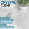 Violet Linen Heavy Duty Clear Vinyl Plastic Transparent Tablecloth Protector, 100% Waterproof, Oil Spill Proof, Vinyl Table Protector Crystal Clear, 60 inch by 84 inch, Rectangular Tablecloth Cover view 2