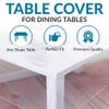 Violet Linen Heavy Duty Clear Vinyl Plastic Transparent Tablecloth Protector, 100% Waterproof, Oil Spill Proof, Vinyl Table Protector Crystal Clear, 60 inch by 84 inch, Rectangular Tablecloth Cover view 4