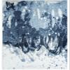 Abani Rugs 7'9" x 10'2" (8x10) Contemporary Blue Splash Distressed Area Rug - Modern Print Weathered Non-Shed Bedroom Rug view 3